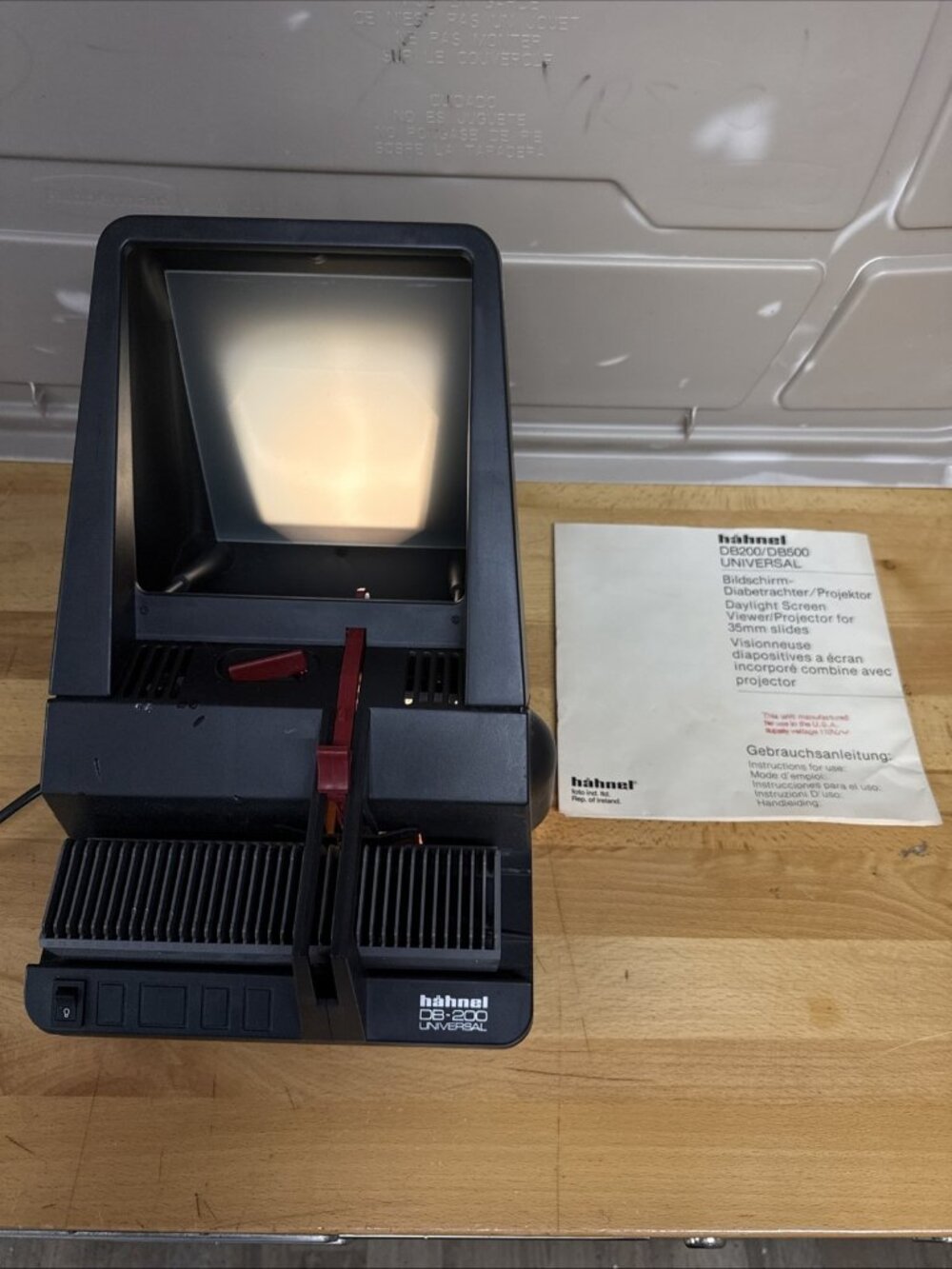 Hahnel DB200/DB500 Daylight Screen View/Projector for 35mm Slides - RARE- WORKS